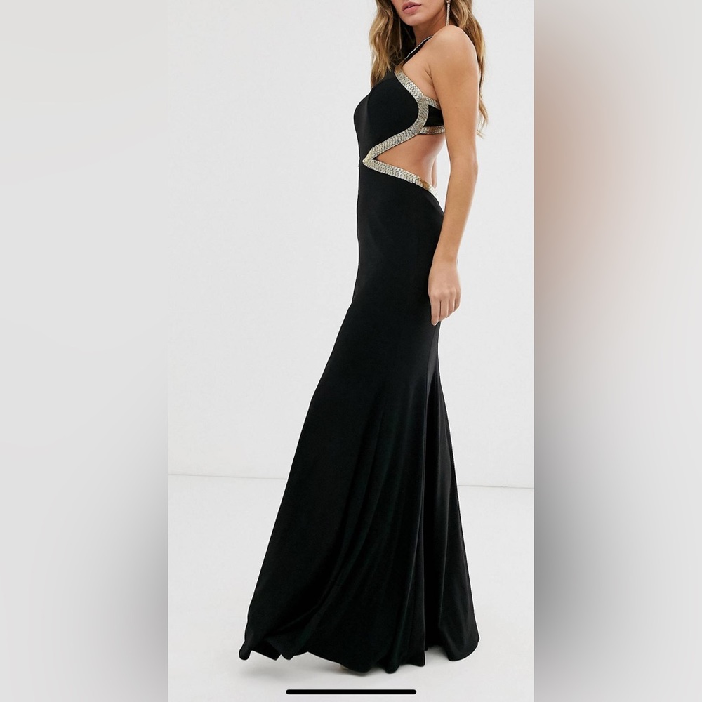 Exclusive forever unique dress US6. Gold and black .
